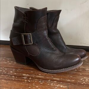 Women's Brown Leather Ankle Boots
